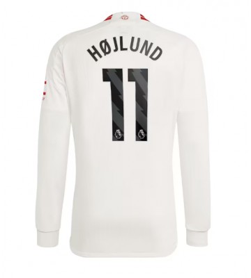 Lacne Muži Futbalové dres Manchester United Rasmus Hojlund #11 2023-24 Dlhy Rukáv - Tretina